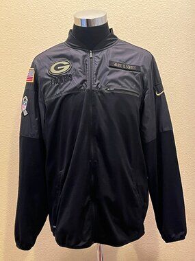 Nike Green Bay Packers Salute to Service Dri-FIT Full Zip NFL Jacket Mens L